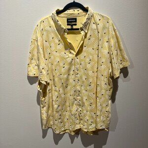 Bonobos Yellow Floral Jersey Riviera Button Down Shirt XXL